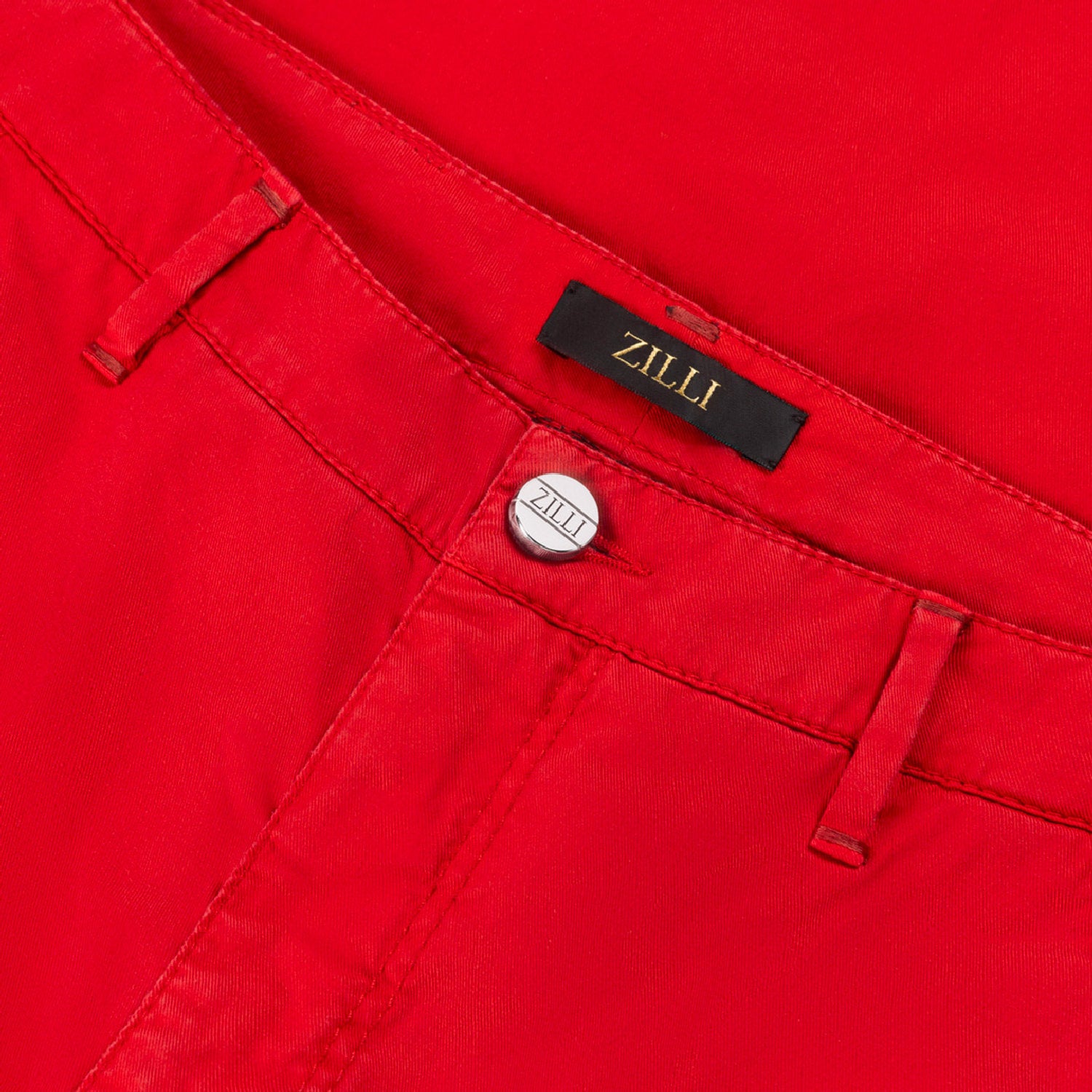 Washed chino trousers - Red