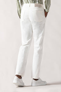 Pantalon ajusté en denim - Blanc