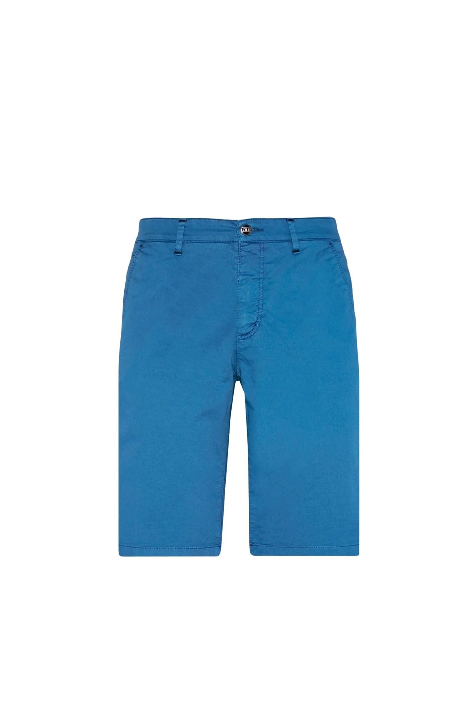 Straight-leg Bermuda shorts - Blue