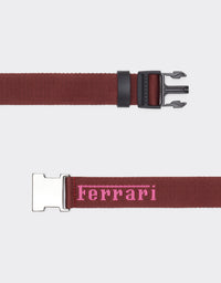 Ceinture unisexe avec logo Ferrari - Bordeaux