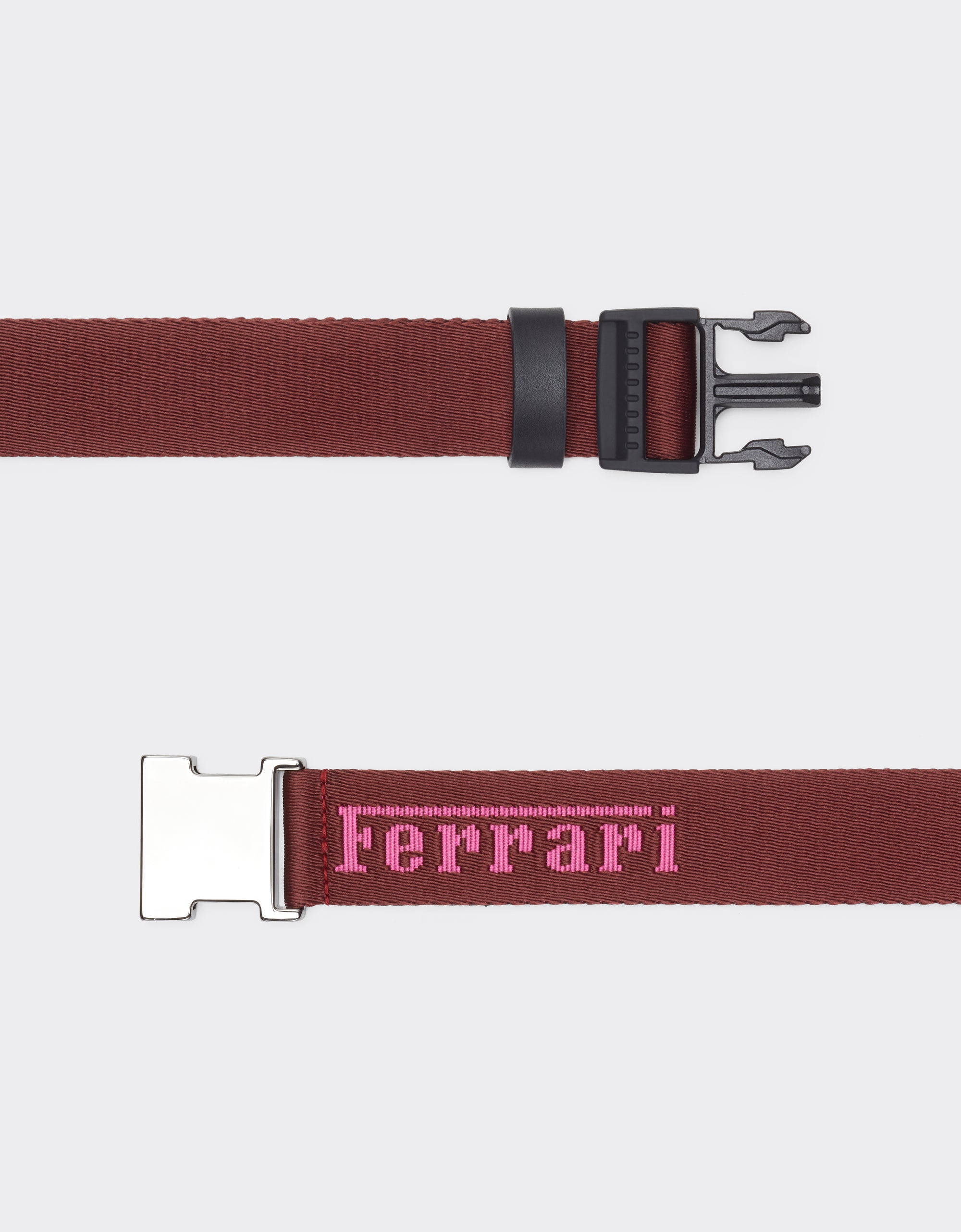 Ceinture unisexe avec logo Ferrari - Bordeaux