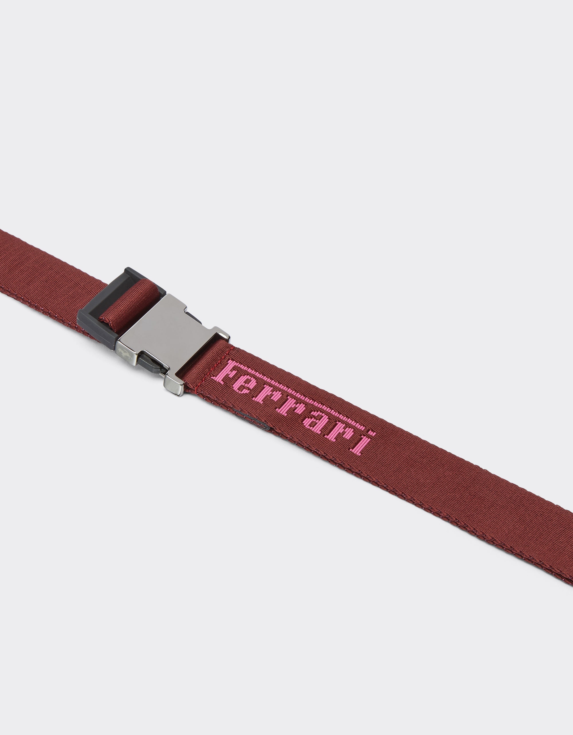 Ceinture unisexe avec logo Ferrari - Bordeaux