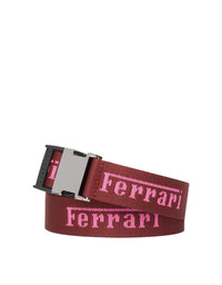 Ceinture unisexe avec logo Ferrari - Bordeaux
