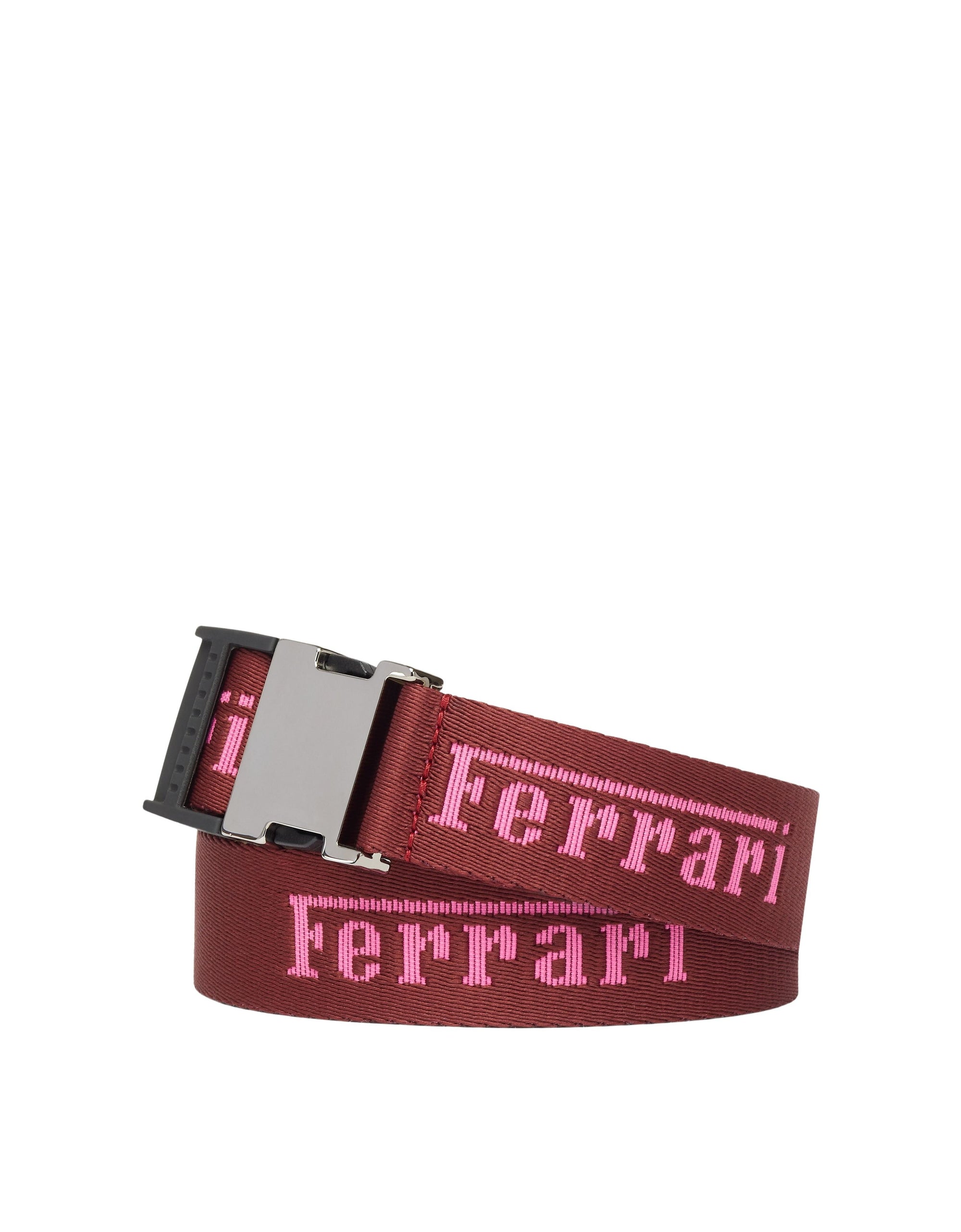 Ceinture unisexe avec logo Ferrari - Bordeaux