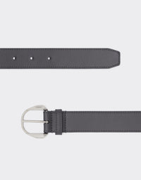 Ceinture unisexe avec boucle en cuir - Grigio