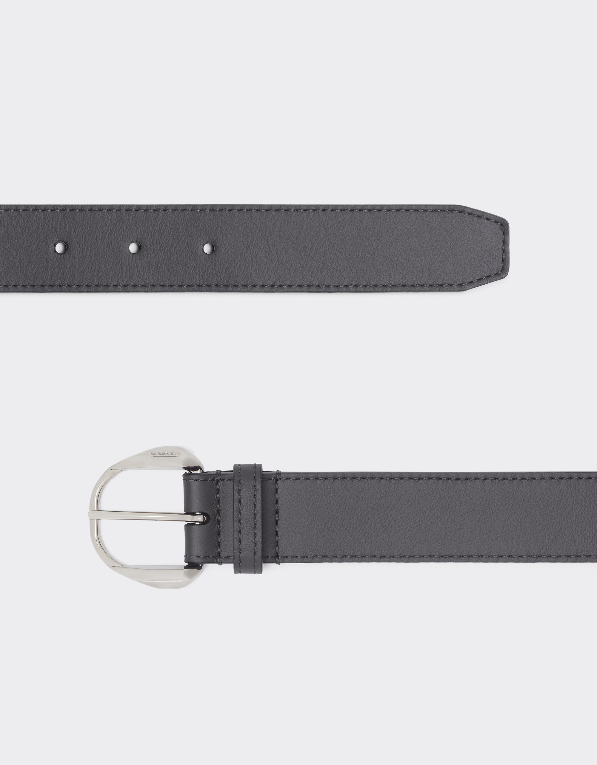 Ceinture unisexe avec boucle en cuir - Grigio