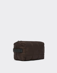 Trousse unisexe matelassée - Marrone Scuro