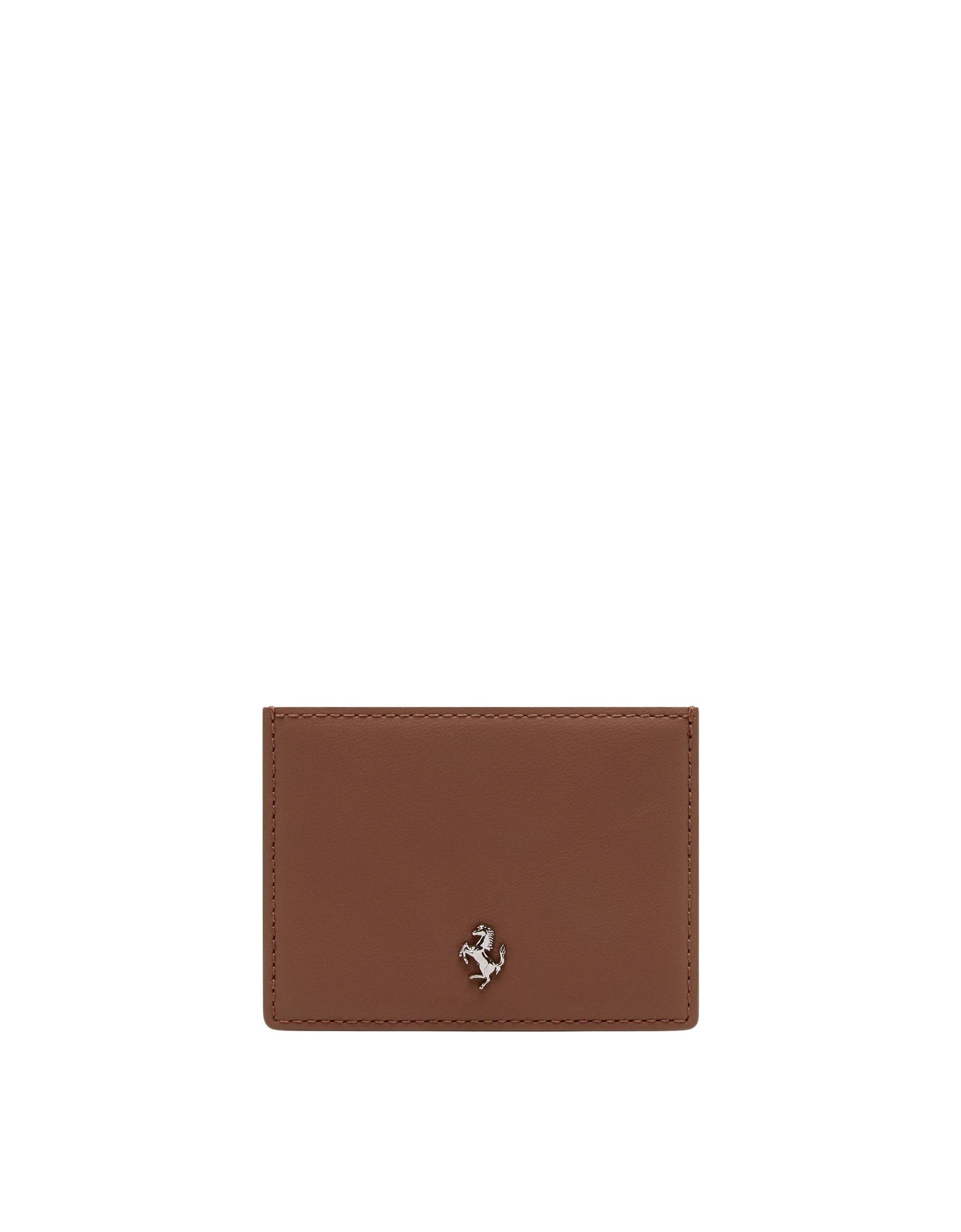 Porte-cartes unisexe avec Cheval cabré en cuir - Cuoio