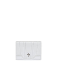 Porte-cartes unisexe avec Cheval cabré en cuir - Bianco