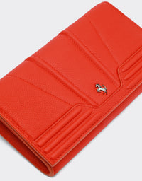 Portefeuille unisexe avec Cheval cabré en cuir - Rosso Dino