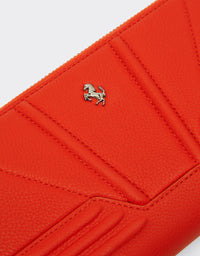 Portefeuille unisexe avec Cheval cabré en cuir - Rosso Dino
