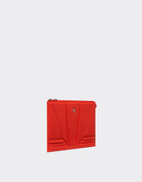 Pochette unisexe avec Cheval cabré en cuir - Rosso Dino