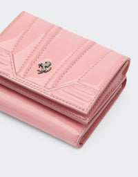 Portefeuille unisexe avec Cheval cabré en cuir verni - Rosa
