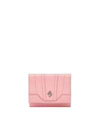 Portefeuille unisexe avec Cheval cabré en cuir verni - Rosa
