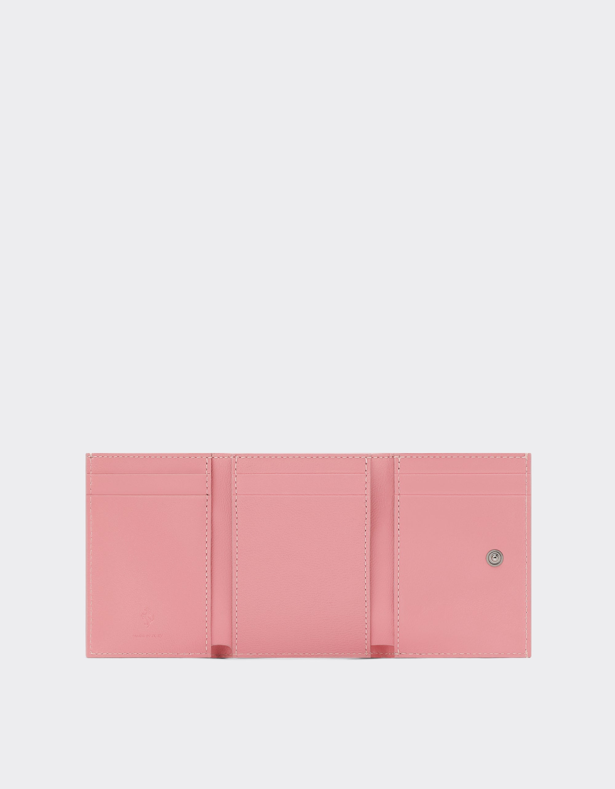Portefeuille unisexe avec Cheval cabré en cuir verni - Rosa
