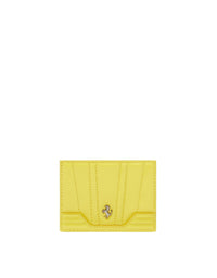 Porte-cartes unisexe avec Cheval cabré en cuir verni - Giallo Modena