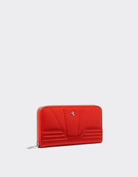 Portefeuille unisexe avec Cheval cabré en cuir - Rosso Dino