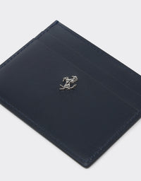 Porte-cartes unisexe Ferrari GT en cuir brossé - Navy Blu