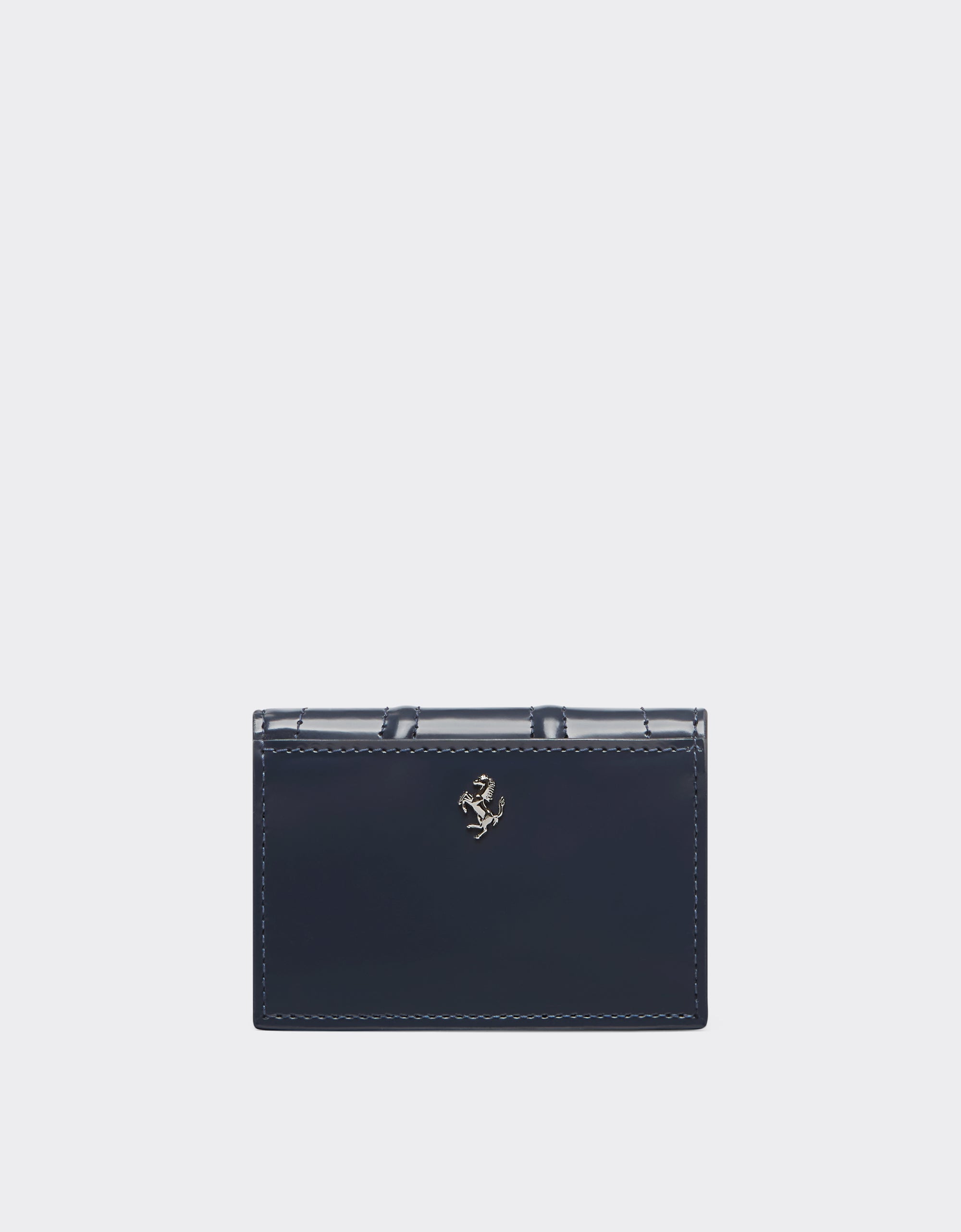 Portefeuille unisexe Ferrari GT en cuir brossé - Navy Blu