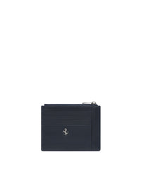 Porte-cartes unisexe Ferrari GT en cuir - Navy Blu