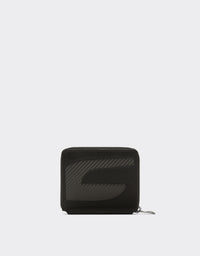 Portefeuille unisexe avec insert carbone en cuir - Nero
