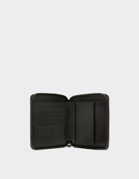 Portefeuille unisexe avec insert carbone en cuir - Nero