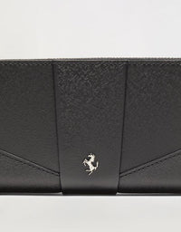 Portefeuille unisexe avec Cheval cabré en cuir - Nero