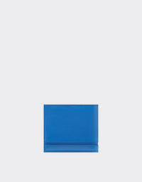 Portefeuille unisexe avec logo Ferrari en cuir nappa - Blu Klein