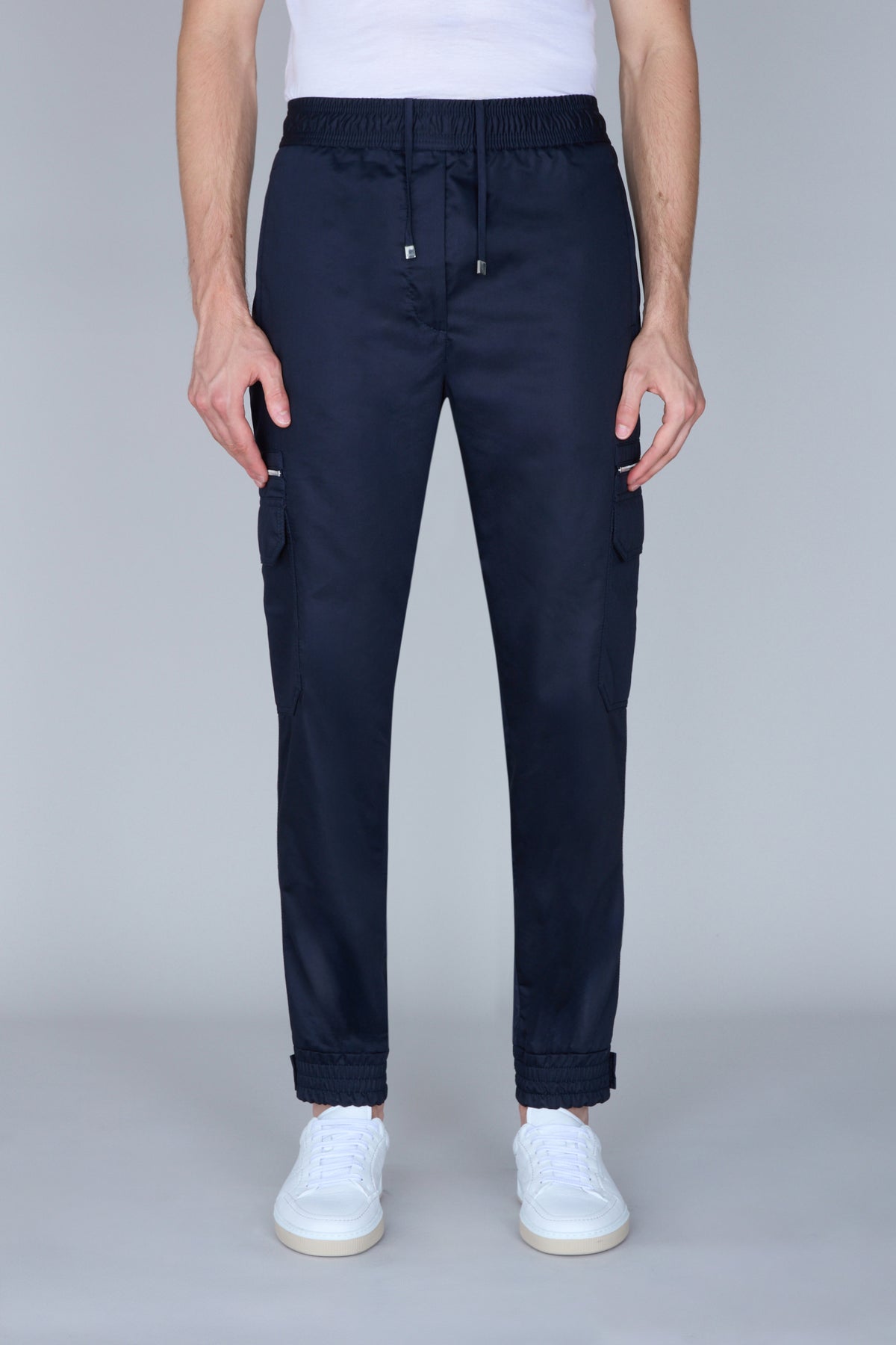 Pantalon cargo à cordon de serrage - Blue Navy