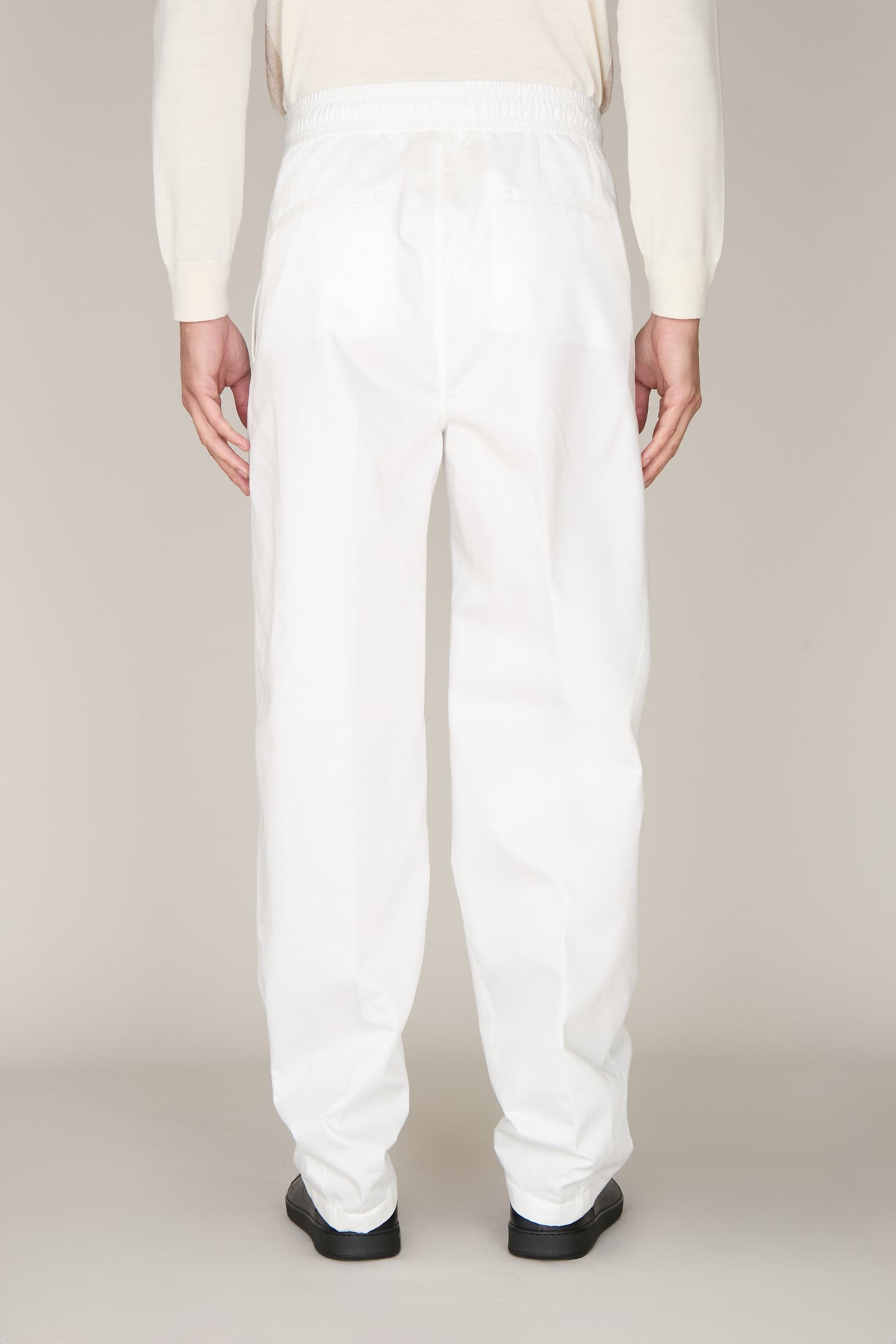 Pantalon à taille élastiquée - Natural White