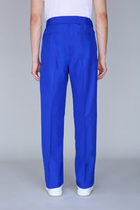 Pantalon à cordon de serrage en soie - Electric Blue