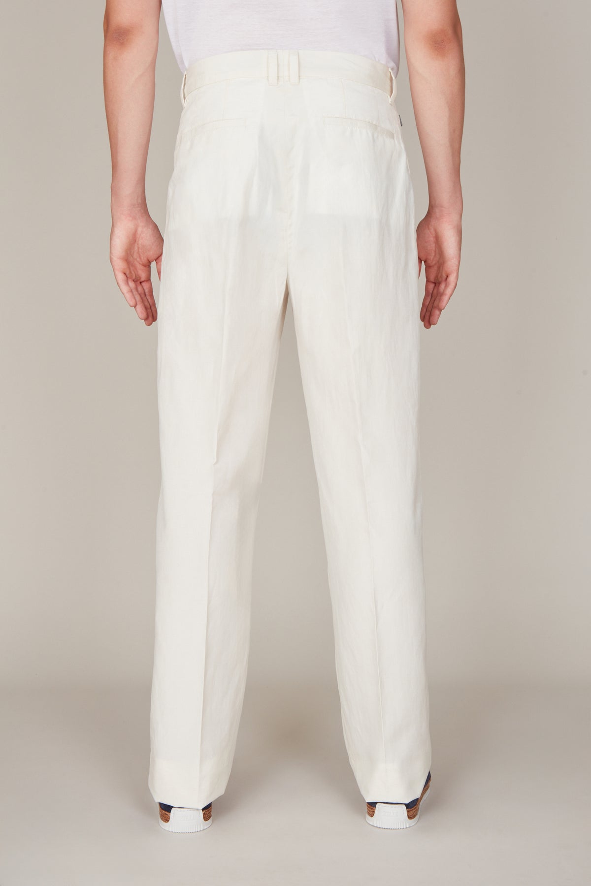 Pantalon Parachute en soie - Natural White