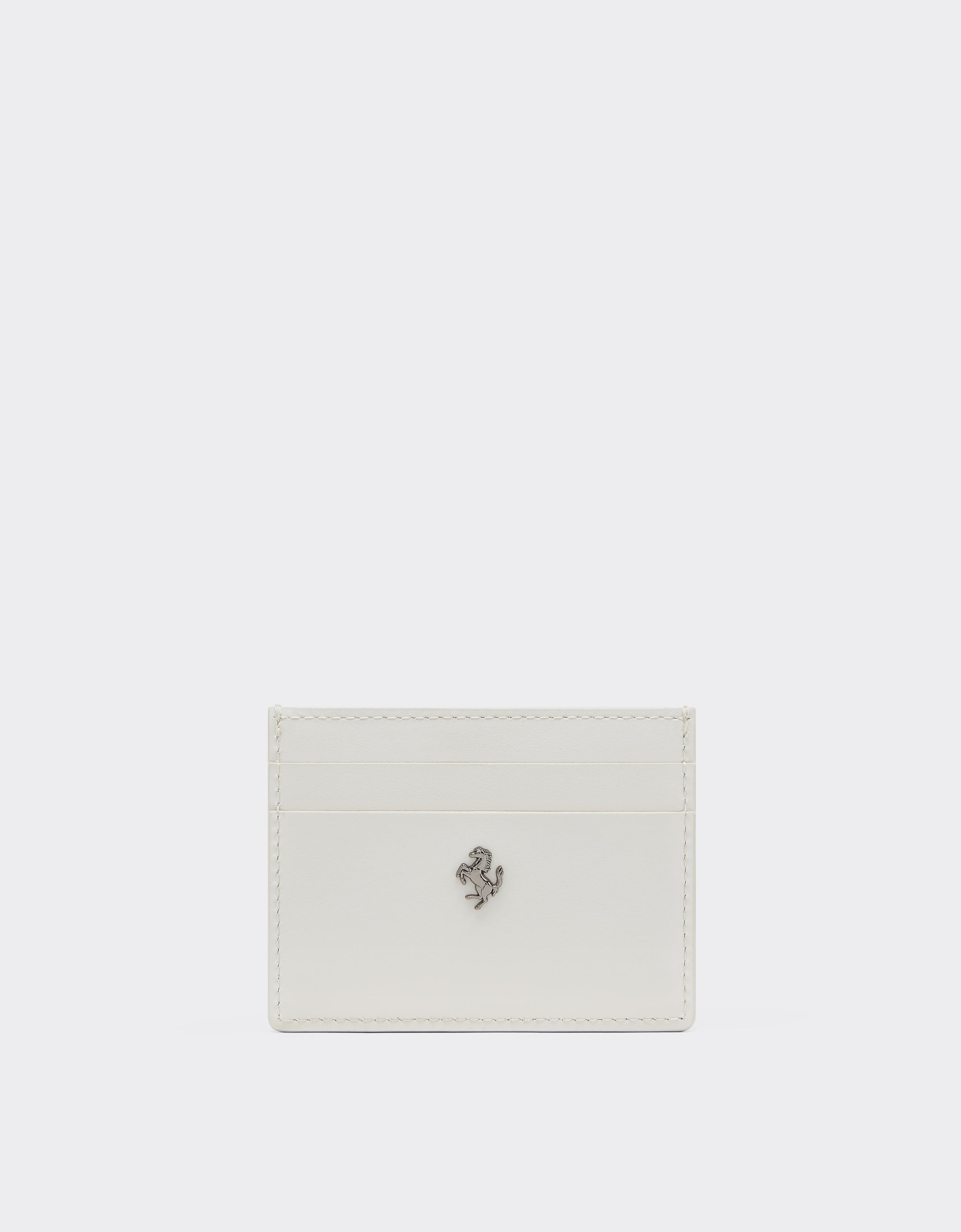 Porte-cartes Ferrari GT en cuir lisse - Ecru