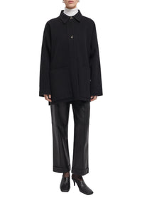 Manteau Crane en laine - Black