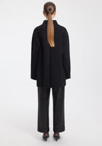 Manteau Crane en laine - Black