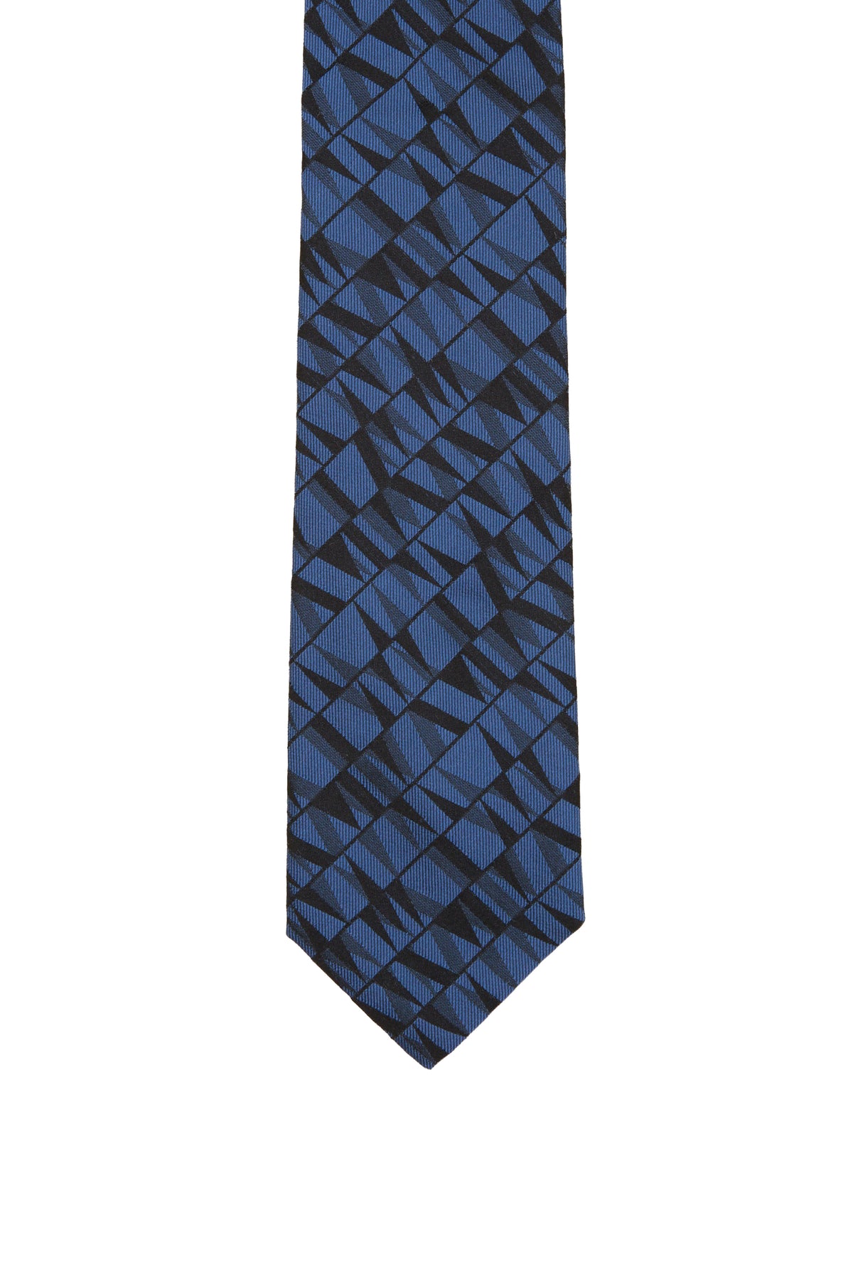 Cravate à motifs en soie - PERIWINKLE
