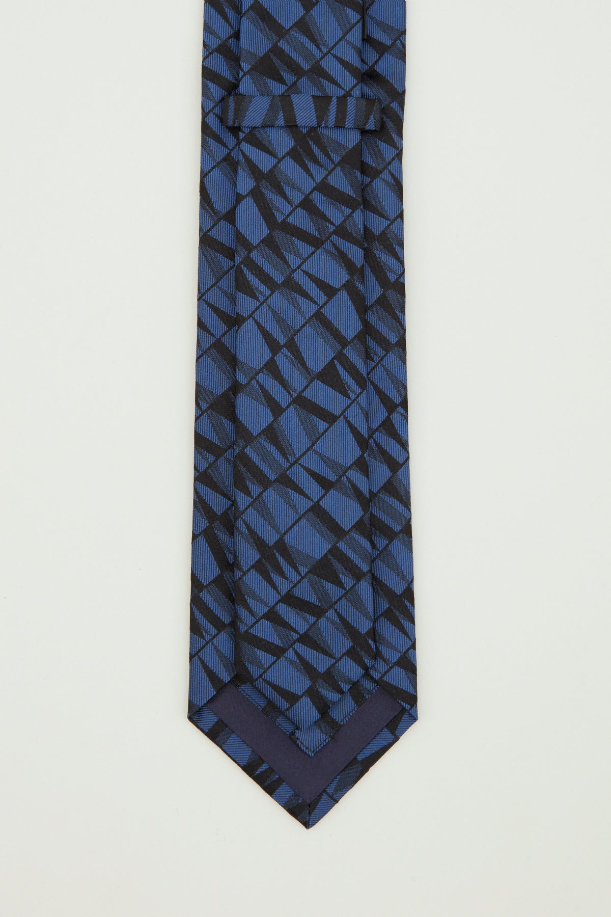 Cravate à motifs en soie - PERIWINKLE