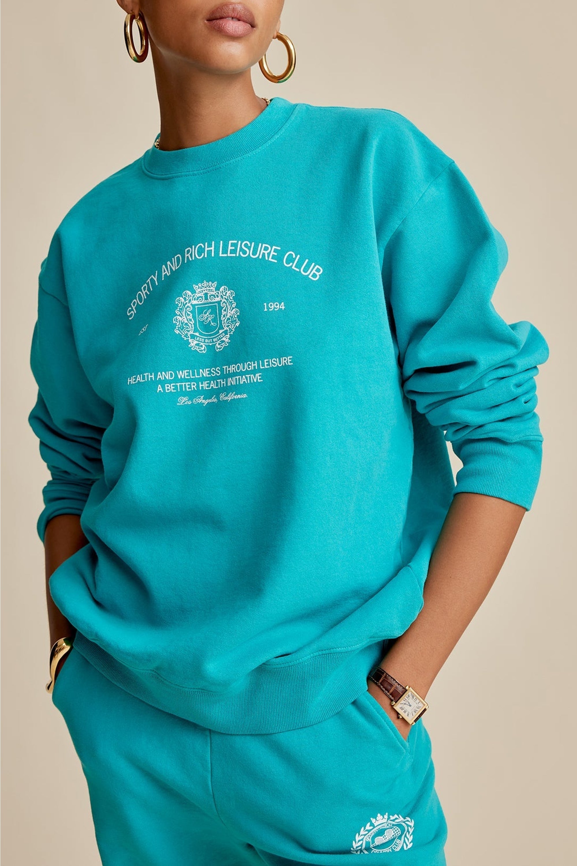 Sweatshirt à col rond - Teal