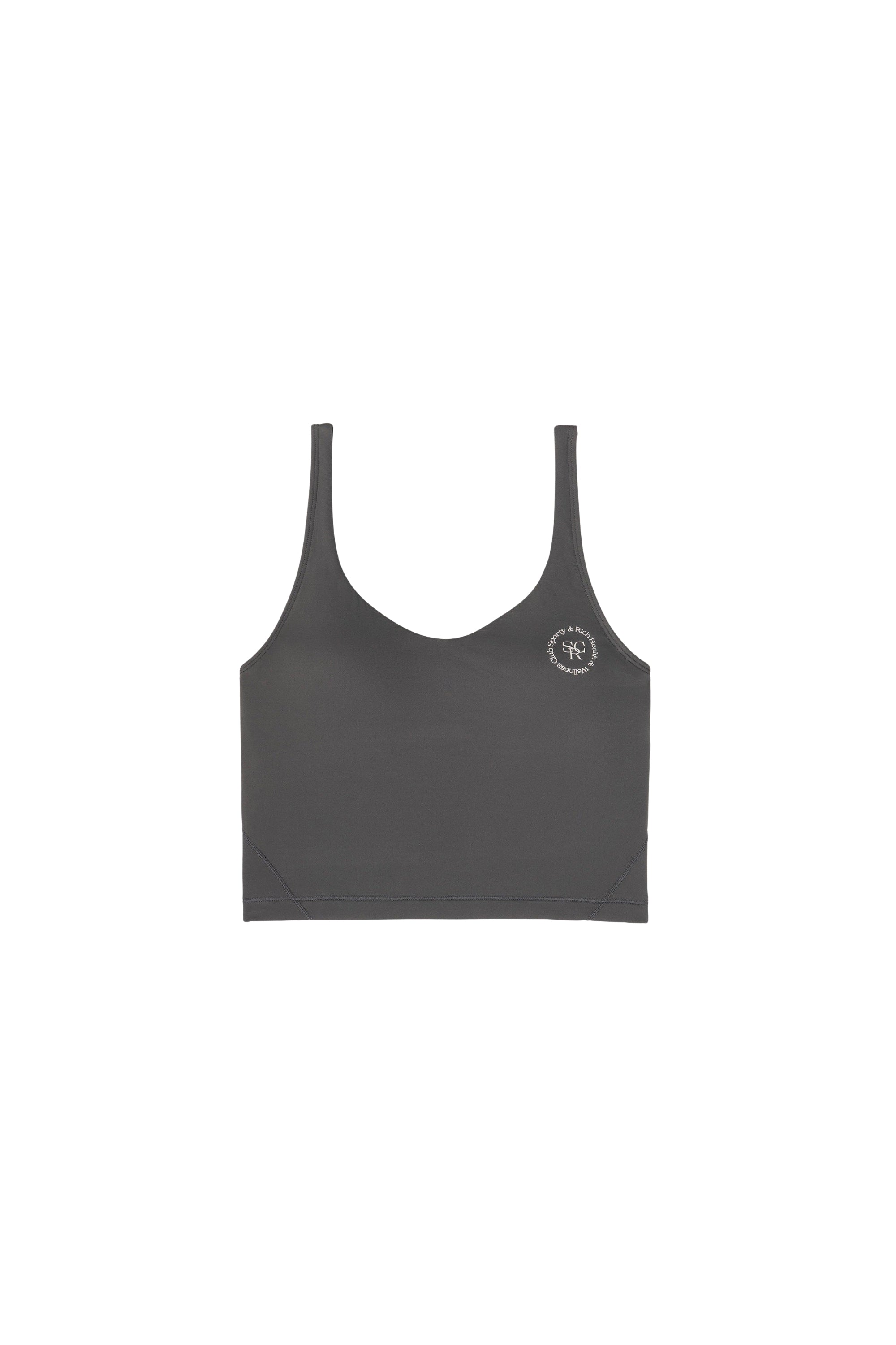 Débardeur court à surpiqûres - Dark Grey Heather