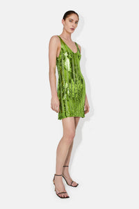 Cropped Burnished Valletta Dress - Brightgreen