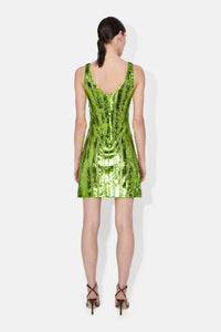 Cropped Burnished Valletta Dress - Brightgreen