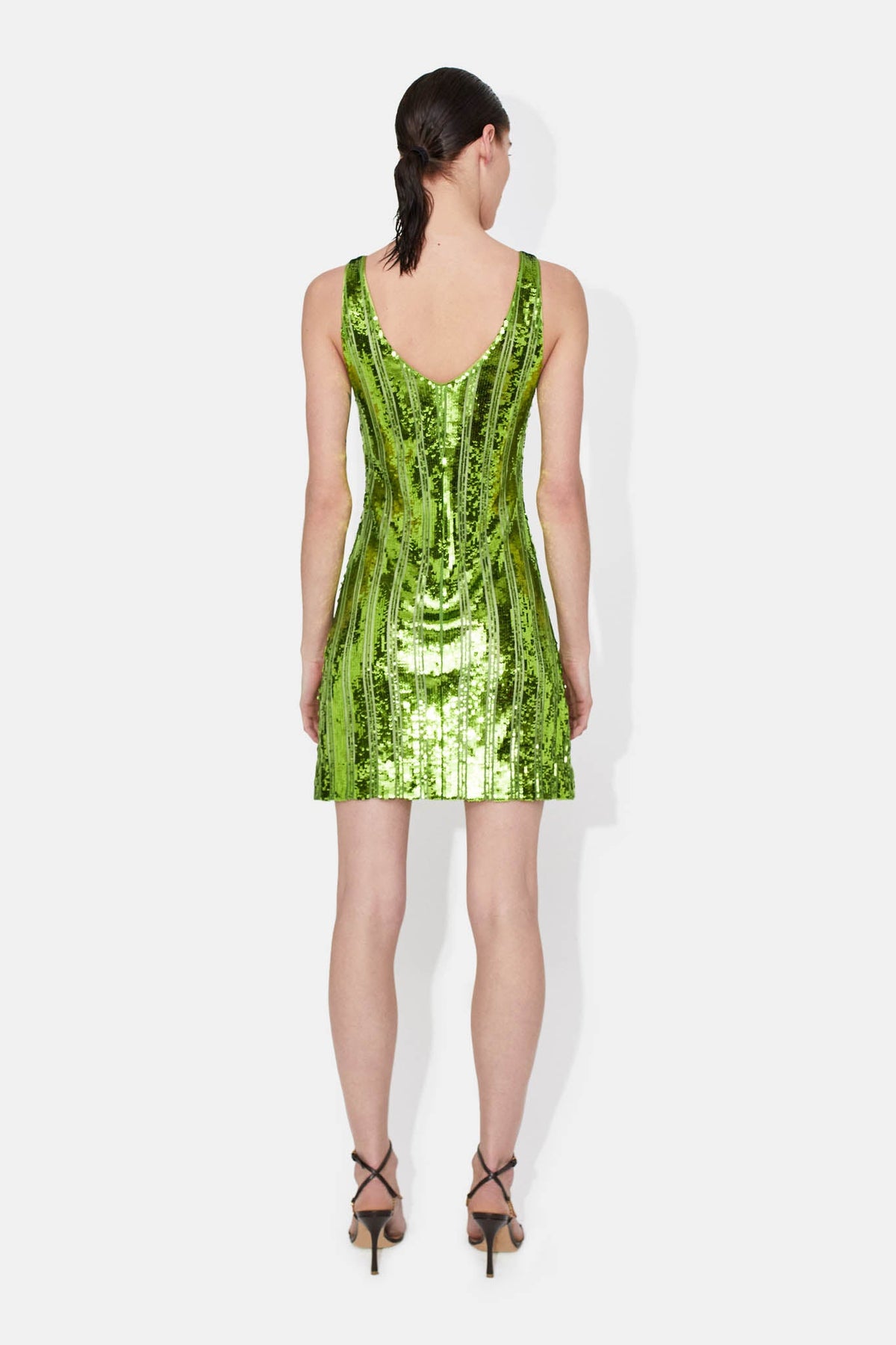 Cropped Burnished Valletta Dress - Brightgreen