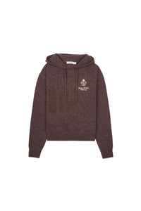 Sweat à capuche avec logo en cachemire - Brown