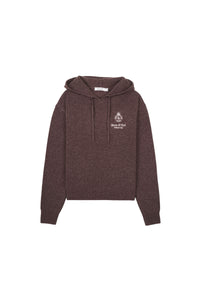 Crown Cashmere Hoodie - Brown