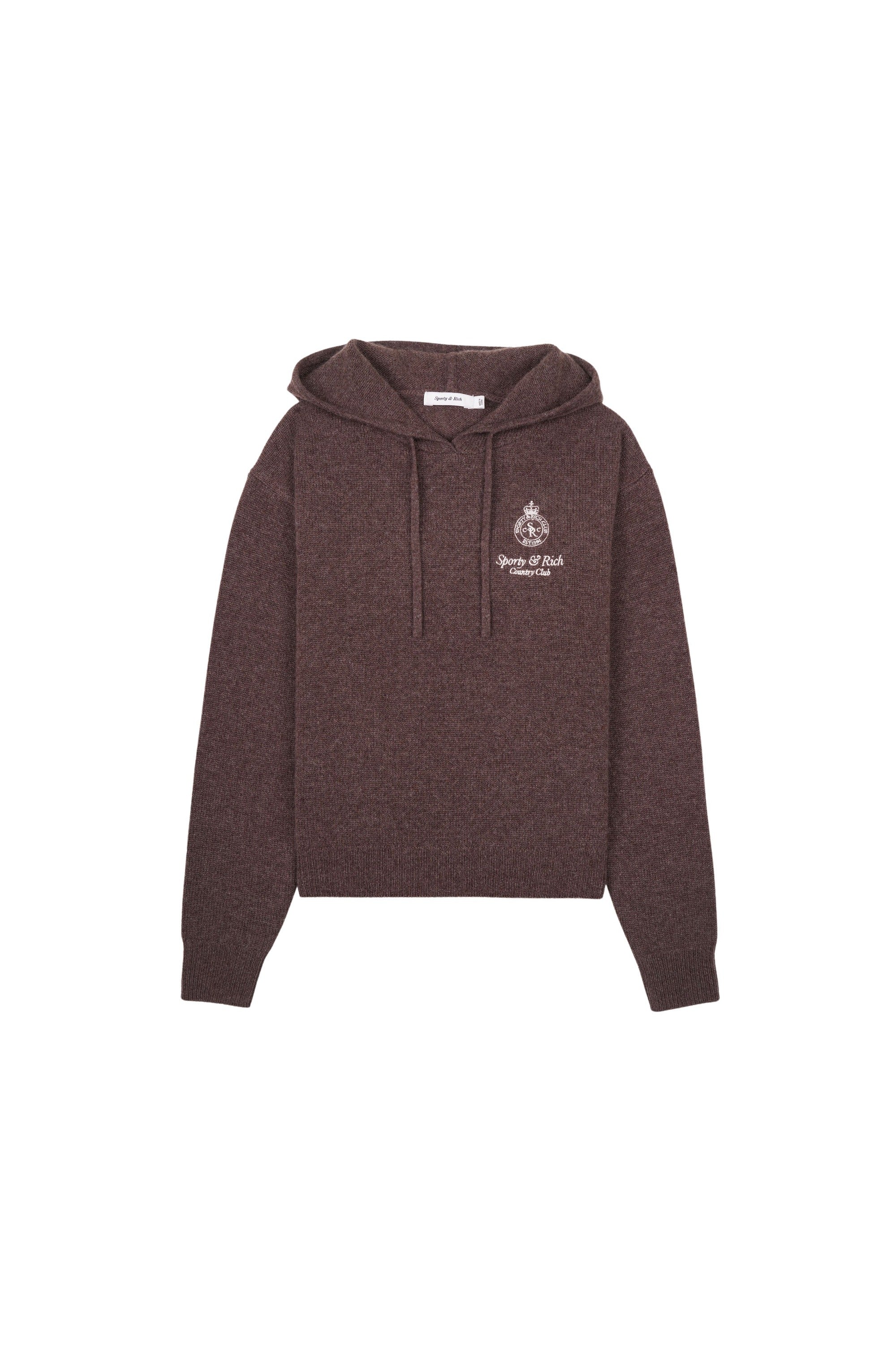 Crown Cashmere Hoodie - Brown