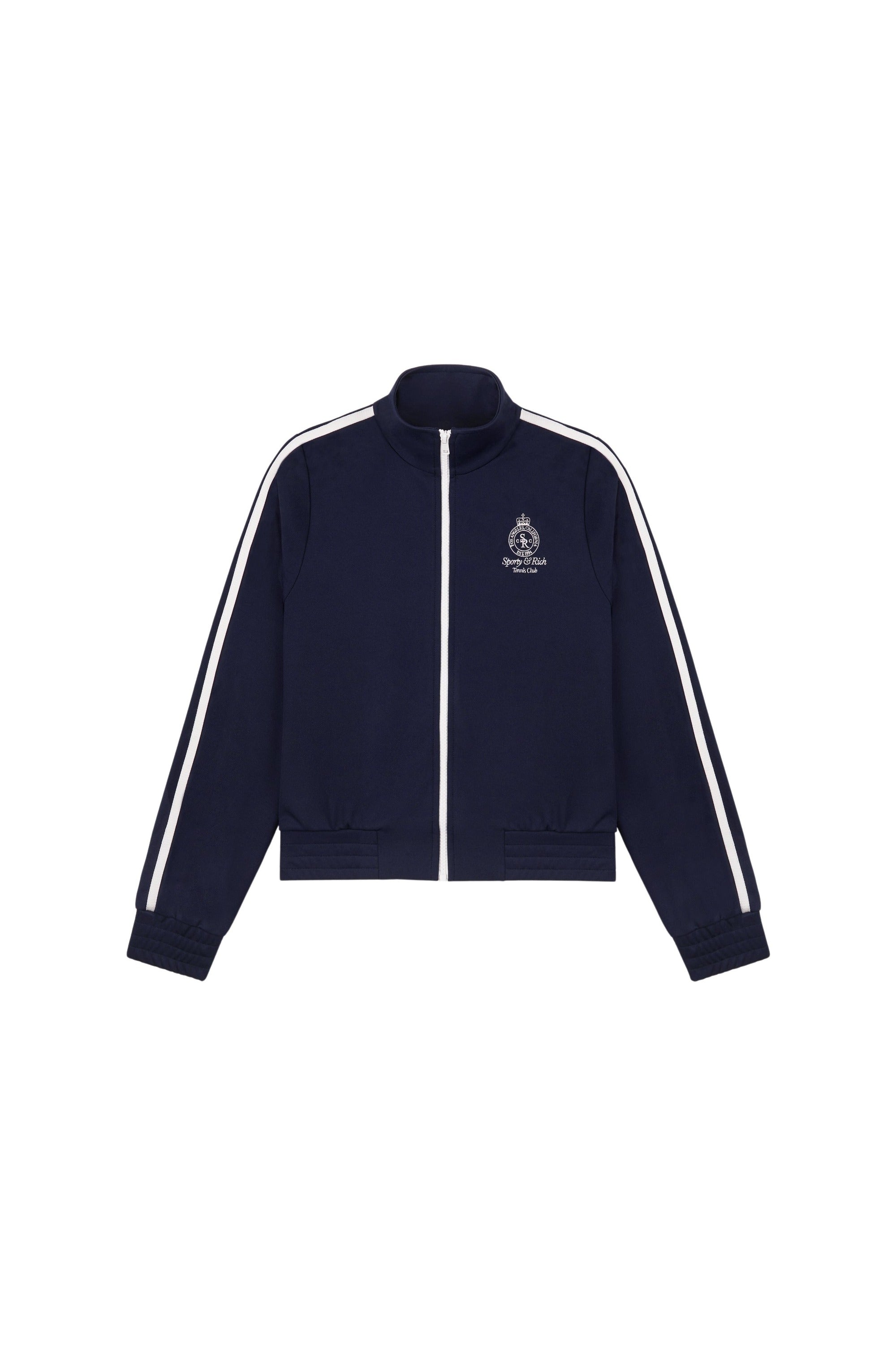 Crown Tennis Track Jacket - Navy & White