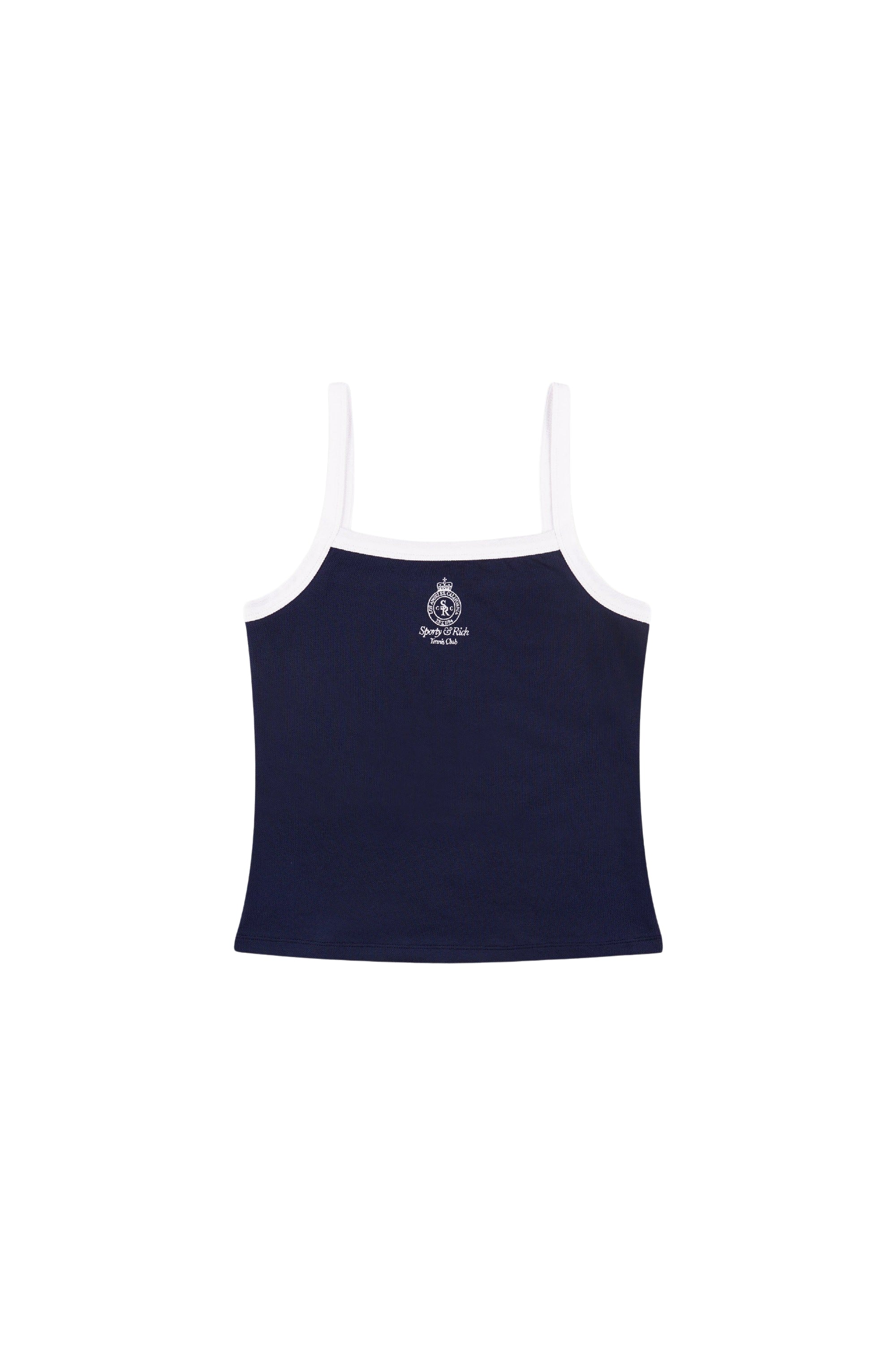 Débardeur Crown Tennis à liseré - Dark Navy & White