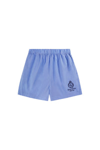 Crown Tennis Poplin Short - Flax blue