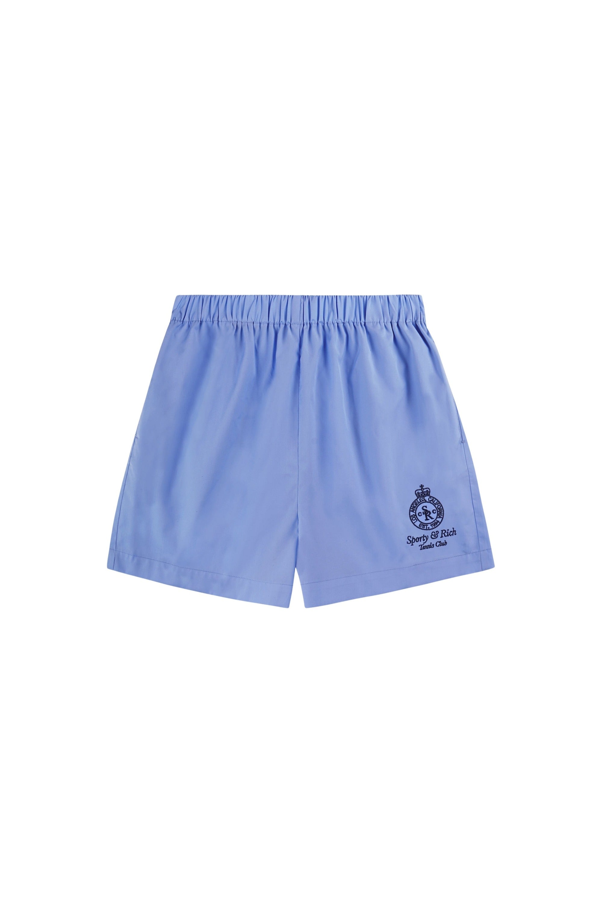 Crown Tennis Poplin Short - Flax blue