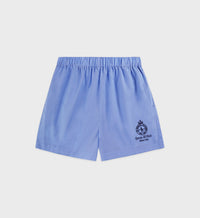 Crown Tennis Poplin Short - Flax blue